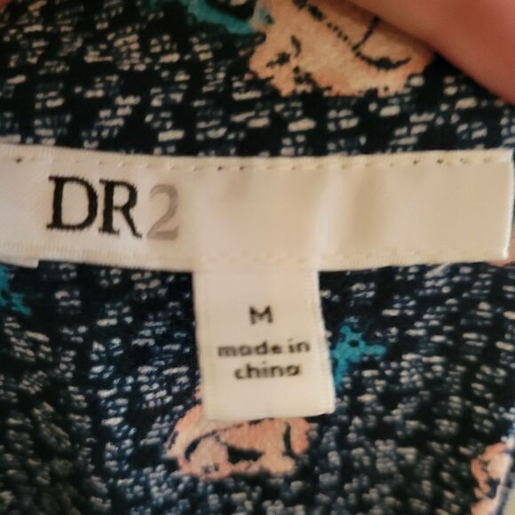 EC DANIEL RAINN DR2 BLUE FLORAL DRESS W/ ELASTIC WAIST, TIE BELT & WHITE TR… - Picture 4 of 5